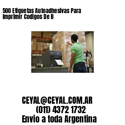 500 Etiquetas Autoadhesivas Para Imprimir Codigos De B