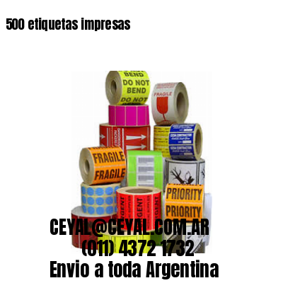 500 etiquetas impresas