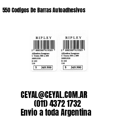 550 Codigos De Barras Autoadhesivos