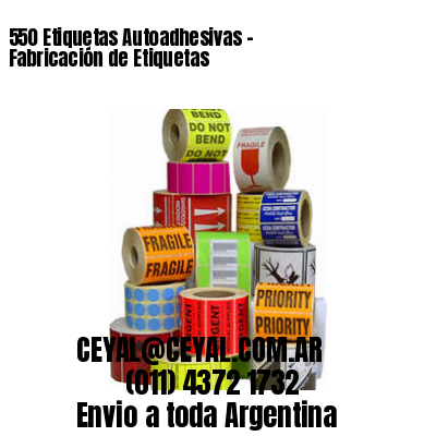 550 Etiquetas Autoadhesivas – Fabricación de Etiquetas