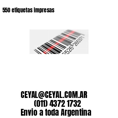 550 etiquetas impresas