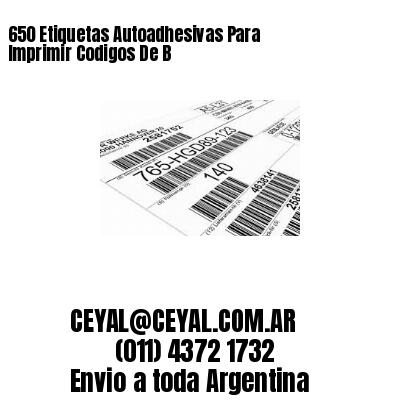 650 Etiquetas Autoadhesivas Para Imprimir Codigos De B