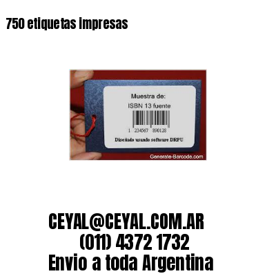 750 etiquetas impresas