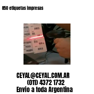 850 etiquetas impresas