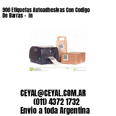 900 Etiquetas Autoadhesivas Con Codigo De Barras –  In