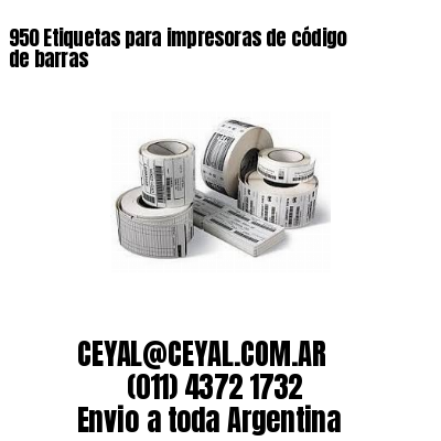 950 Etiquetas para impresoras de código de barras