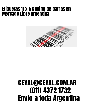 Etiquetas 11 x 5 codigo de barras en Mercado Libre Argentina