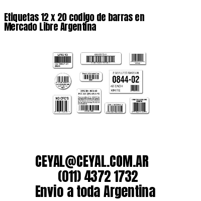 Etiquetas 12 x 20 codigo de barras en Mercado Libre Argentina