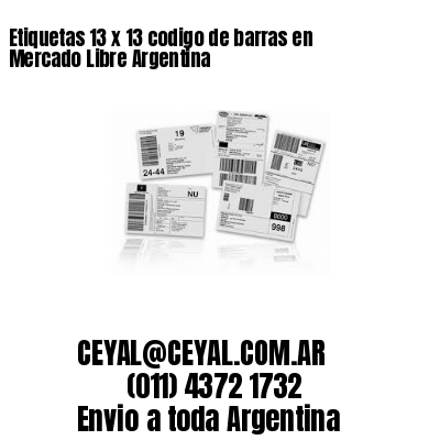 Etiquetas 13 x 13 codigo de barras en Mercado Libre Argentina