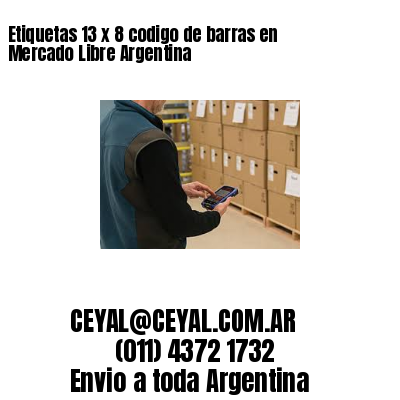 Etiquetas 13 x 8 codigo de barras en Mercado Libre Argentina