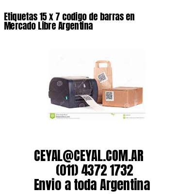 Etiquetas 15 x 7 codigo de barras en Mercado Libre Argentina