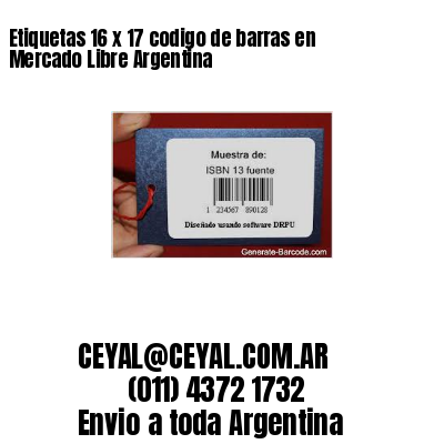 Etiquetas 16 x 17 codigo de barras en Mercado Libre Argentina