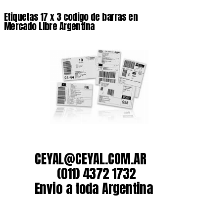 Etiquetas 17 x 3 codigo de barras en Mercado Libre Argentina