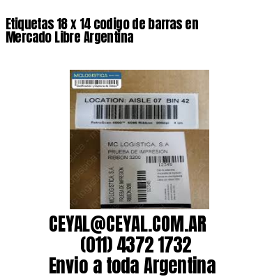 Etiquetas 18 x 14 codigo de barras en Mercado Libre Argentina