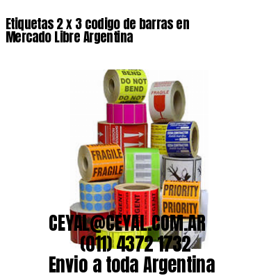 Etiquetas 2 x 3 codigo de barras en Mercado Libre Argentina