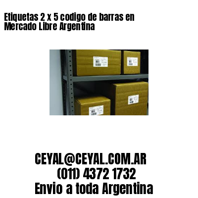 Etiquetas 2 x 5 codigo de barras en Mercado Libre Argentina