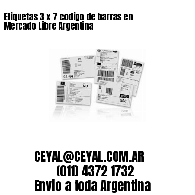 Etiquetas 3 x 7 codigo de barras en Mercado Libre Argentina