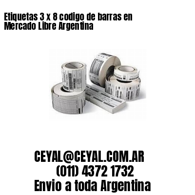 Etiquetas 3 x 8 codigo de barras en Mercado Libre Argentina