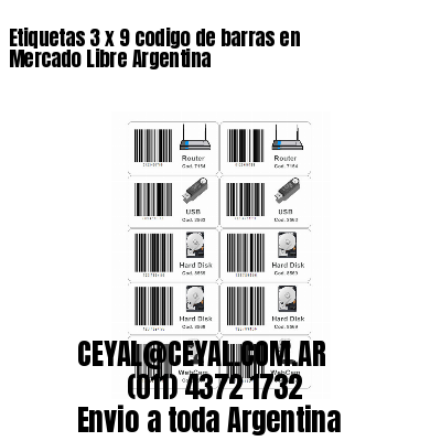 Etiquetas 3 x 9 codigo de barras en Mercado Libre Argentina