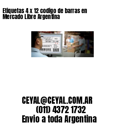 Etiquetas 4 x 12 codigo de barras en Mercado Libre Argentina