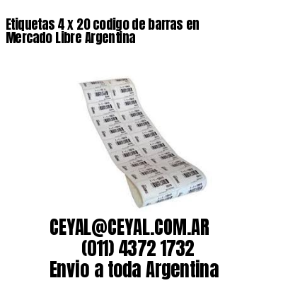 Etiquetas 4 x 20 codigo de barras en Mercado Libre Argentina