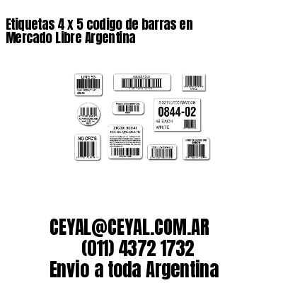 Etiquetas 4 x 5 codigo de barras en Mercado Libre Argentina