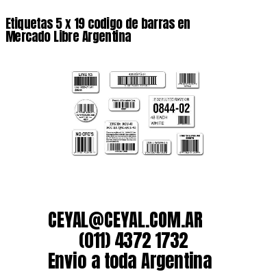 Etiquetas 5 x 19 codigo de barras en Mercado Libre Argentina