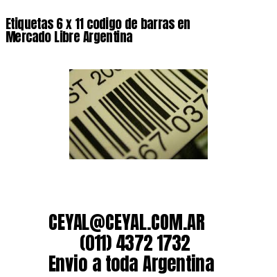 Etiquetas 6 x 11 codigo de barras en Mercado Libre Argentina