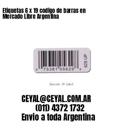 Etiquetas 6 x 19 codigo de barras en Mercado Libre Argentina