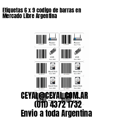 Etiquetas 6 x 9 codigo de barras en Mercado Libre Argentina