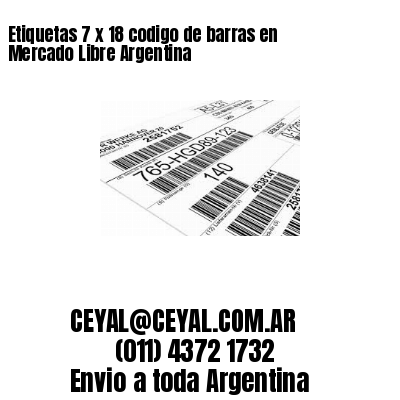 Etiquetas 7 x 18 codigo de barras en Mercado Libre Argentina