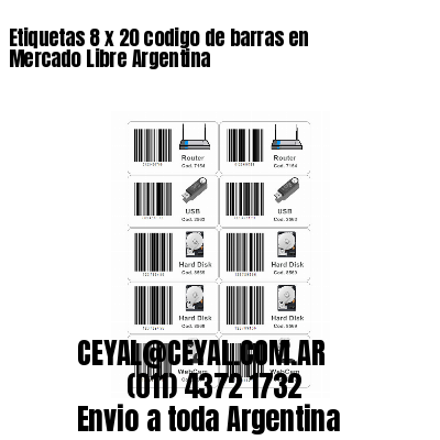 Etiquetas 8 x 20 codigo de barras en Mercado Libre Argentina