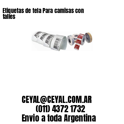 Etiquetas de tela Para camisas con talles