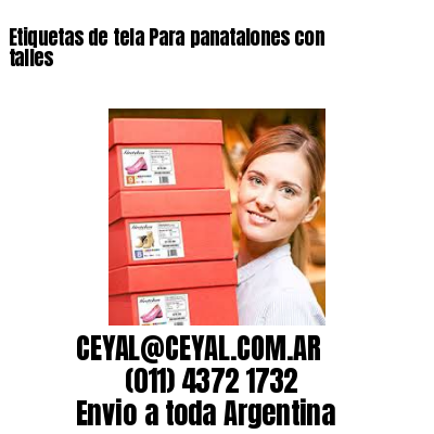 Etiquetas de tela Para panatalones con talles