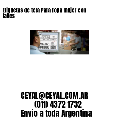 Etiquetas de tela Para ropa mujer con talles