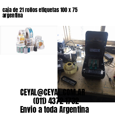 caja de 21 rollos etiquetas 100 x 75 argentina