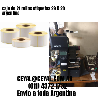 caja de 21 rollos etiquetas 29 X 20 argentina