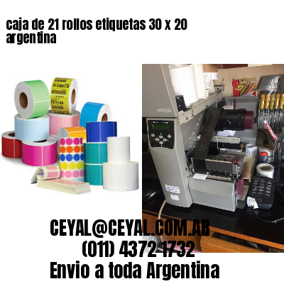 caja de 21 rollos etiquetas 30 x 20 argentina
