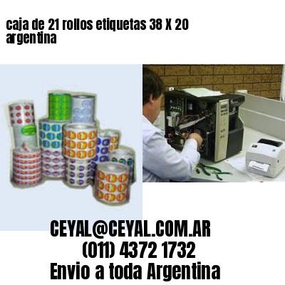 caja de 21 rollos etiquetas 38 X 20 argentina