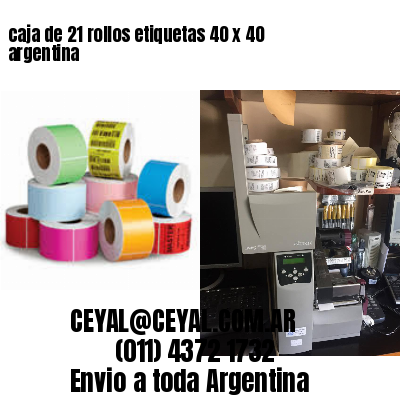 caja de 21 rollos etiquetas 40 x 40 argentina