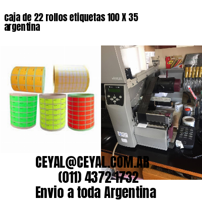 caja de 22 rollos etiquetas 100 X 35 argentina