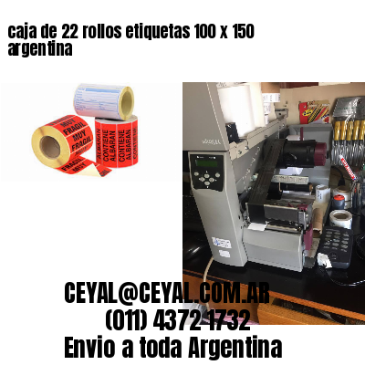 caja de 22 rollos etiquetas 100 x 150 argentina