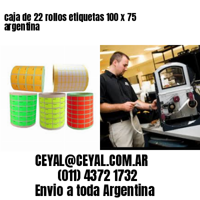 caja de 22 rollos etiquetas 100 x 75 argentina