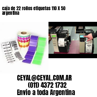 caja de 22 rollos etiquetas 110 X 50 argentina