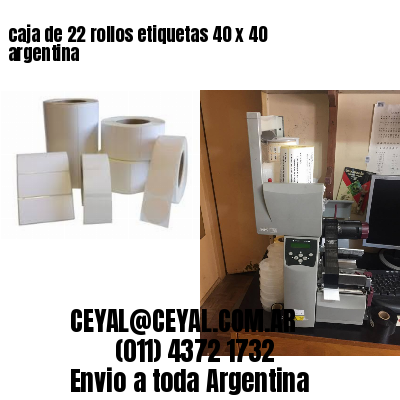 caja de 22 rollos etiquetas 40 x 40 argentina