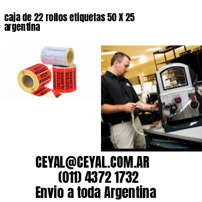 caja de 22 rollos etiquetas 50 X 25 argentina