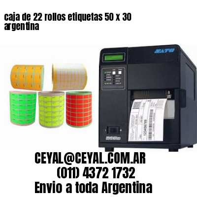 caja de 22 rollos etiquetas 50 x 30 argentina