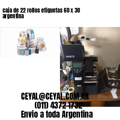 caja de 22 rollos etiquetas 60 x 30 argentina