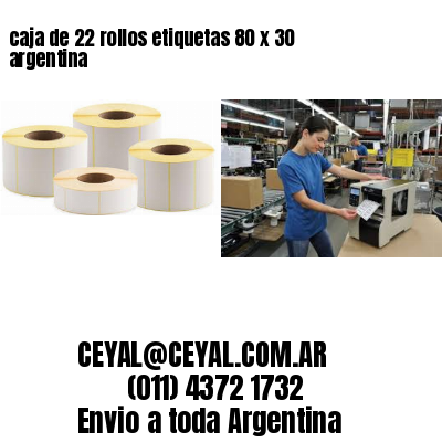 caja de 22 rollos etiquetas 80 x 30 argentina