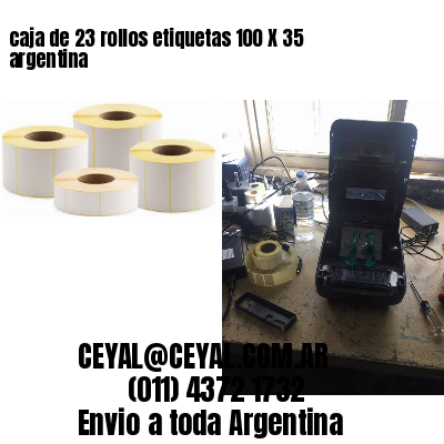 caja de 23 rollos etiquetas 100 X 35 argentina